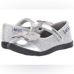 NATURINO EXPRESS - Shoes kids Girls Silver Glitter Kids with Bow - NWT